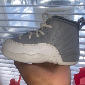 Jordan Kids Gray and Cream Sneakers
